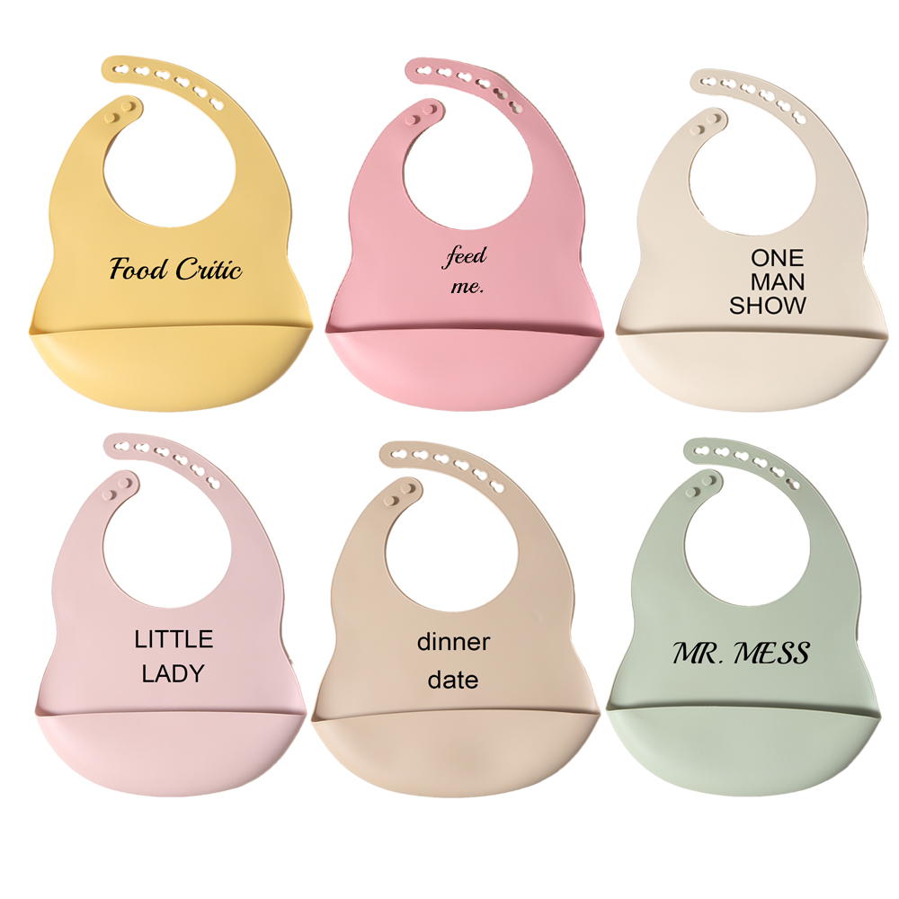 silicone bibs quote message wa - đánh giá và giá Waterproof Baby Bibs Silicone