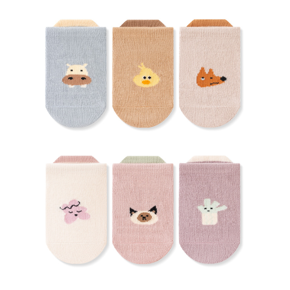 6 Pairs Cartoon Anti-slip Sock - đánh giá và giá Unisex Baby Socks Non Slip