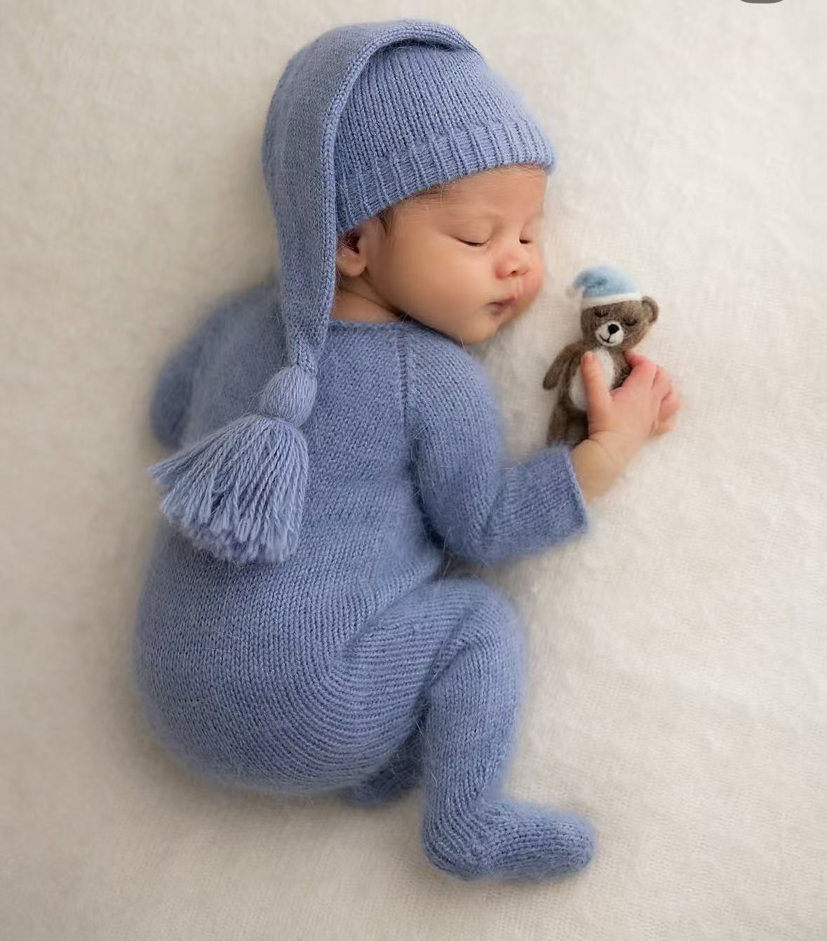 Newborn Baby Knitted Romper an - đánh giá và giá Infant Photography Props Outfit