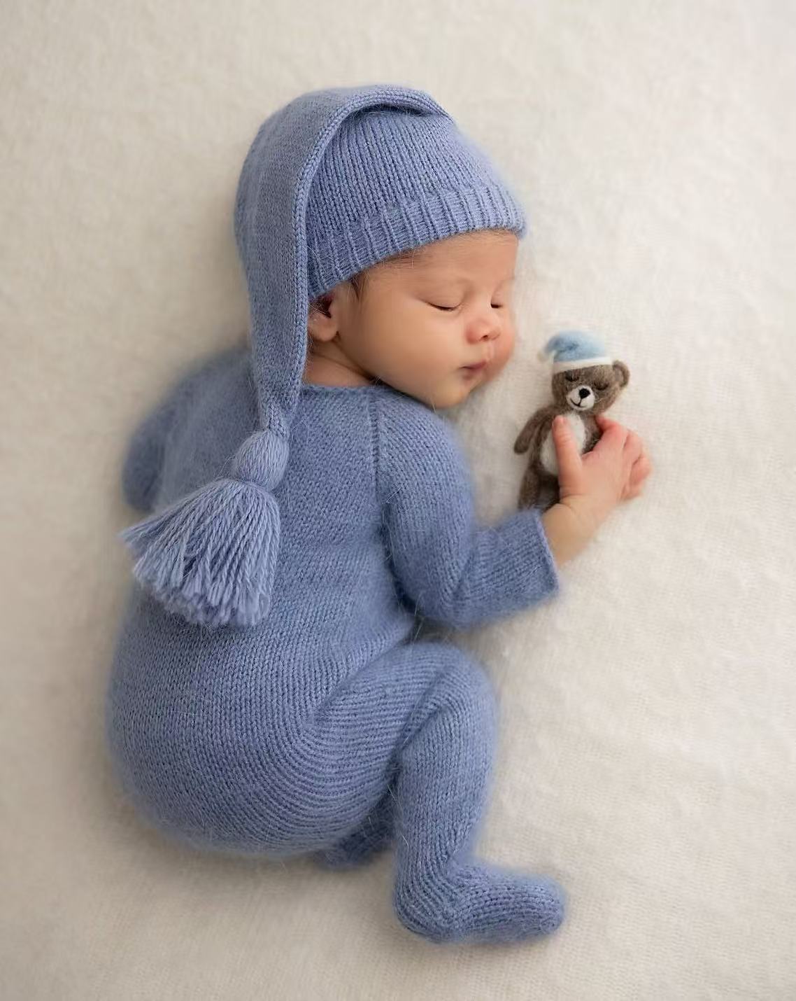 Newborn Baby Knitted Romper an - đánh giá và giá Infant Photography Props Outfit
